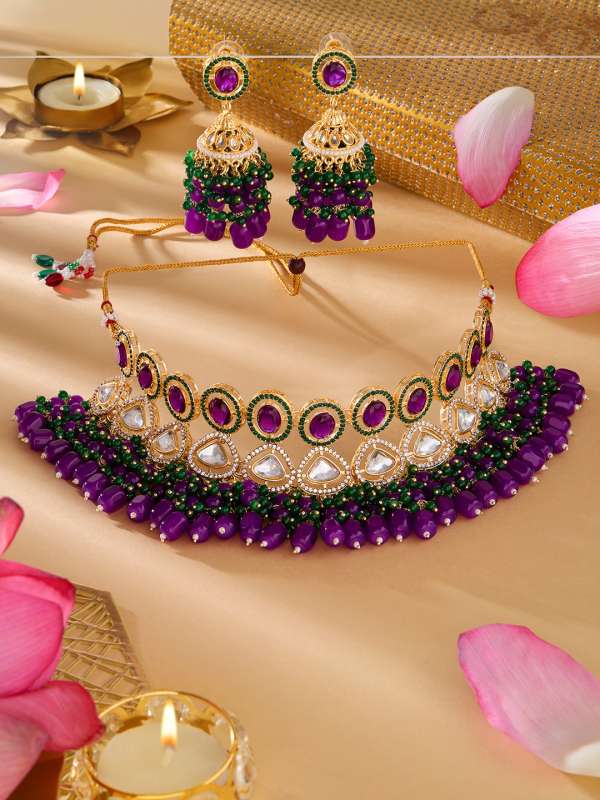Purple jewelry set on sale