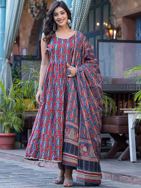 Cotton Anarkali Kurtas Sets Suits Buy Cotton Anarkali Kurtas Sets Suits online in India
