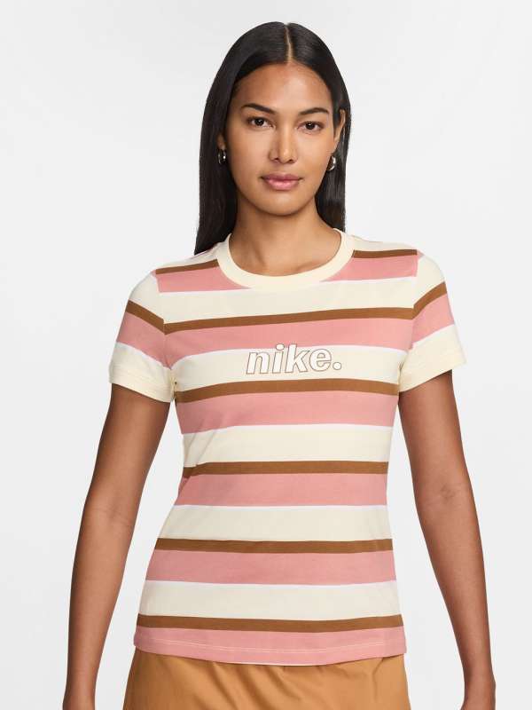 Nike Striped White Tshirts Buy Nike Striped White Tshirts online in India