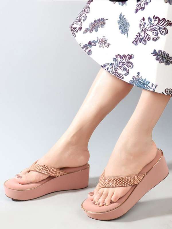 Dressberry Peach Wedges Buy Dressberry Peach Wedges online in India