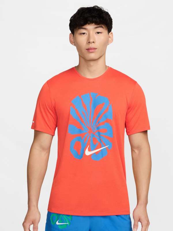 Nike orange and blue shirt shop