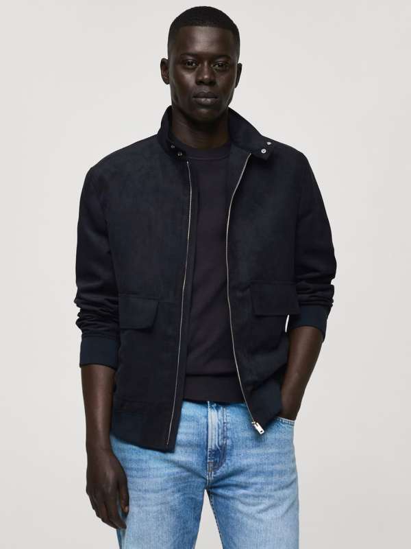 Mango navy jacket hot sale
