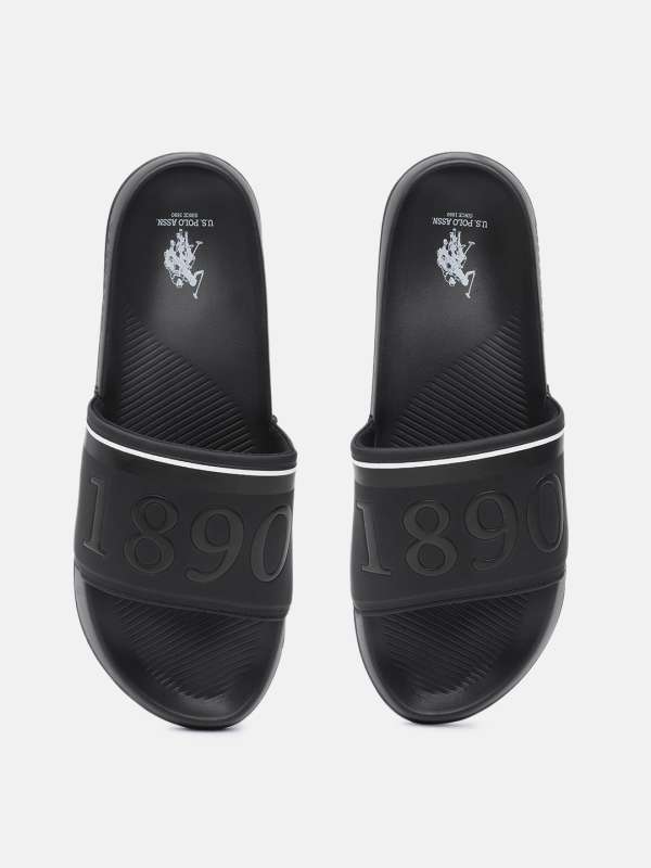 Us Polo Assn Men Black Slippers Buy Us Polo Assn Men Black Slippers online in India