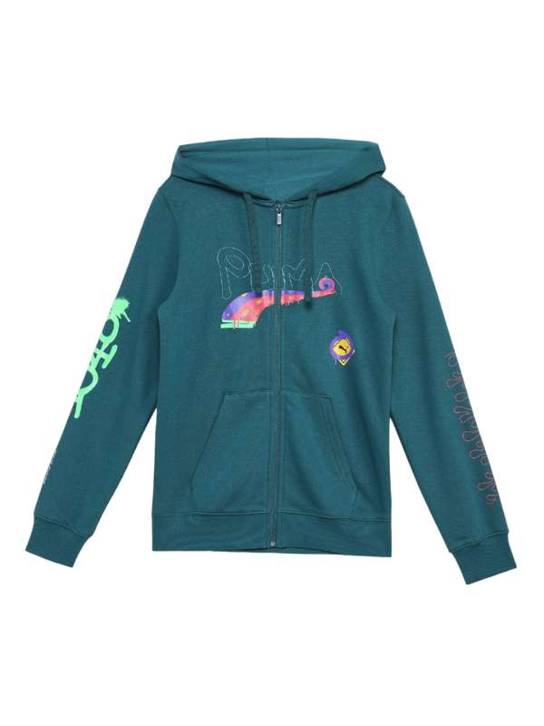 Puma zip front hooded jacket clearance
