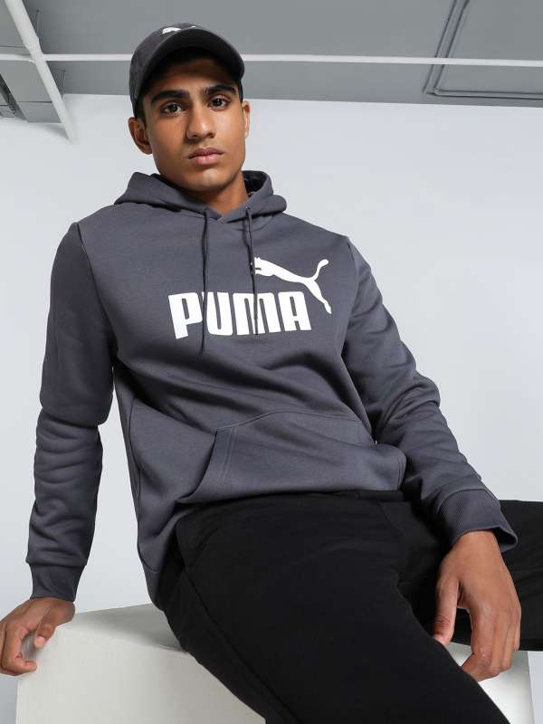 Dark grey puma hoodie cheap