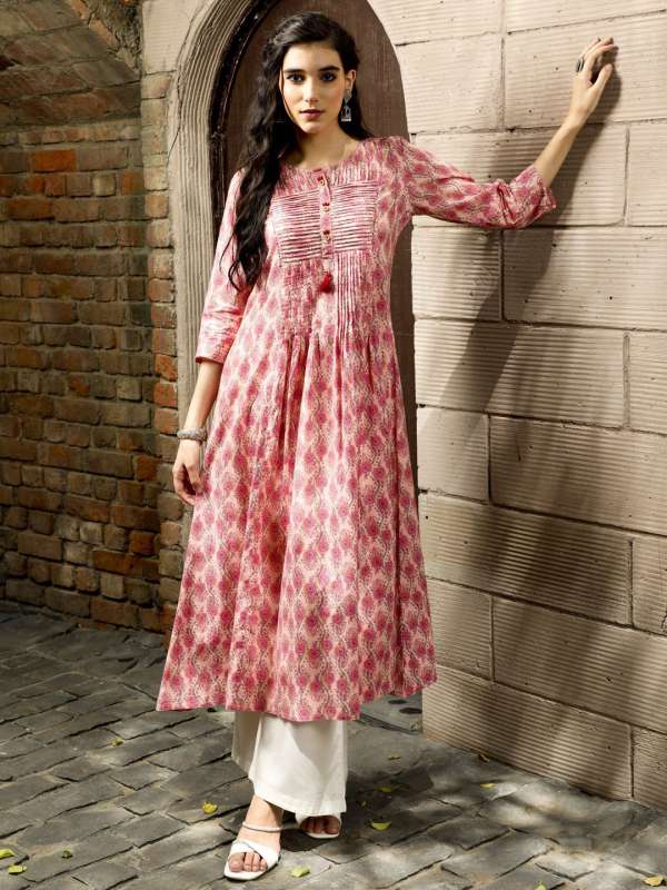 Peach Women Kurtas Jaipur Kurtis Naari Buy Peach Women Kurtas Jaipur Kurtis Naari online in India