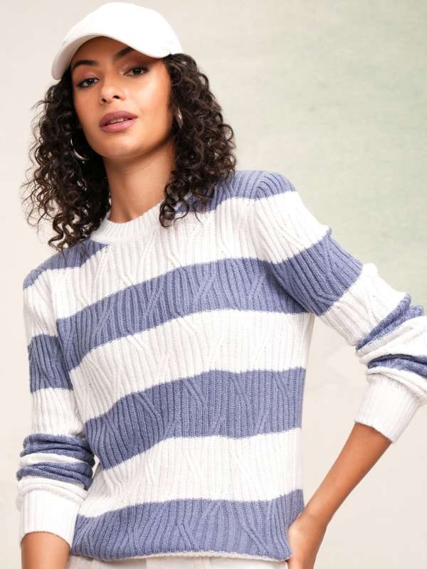 Gap Grey Striped Pullover Sweater Buy Gap Grey Striped Pullover Sweater online in India
