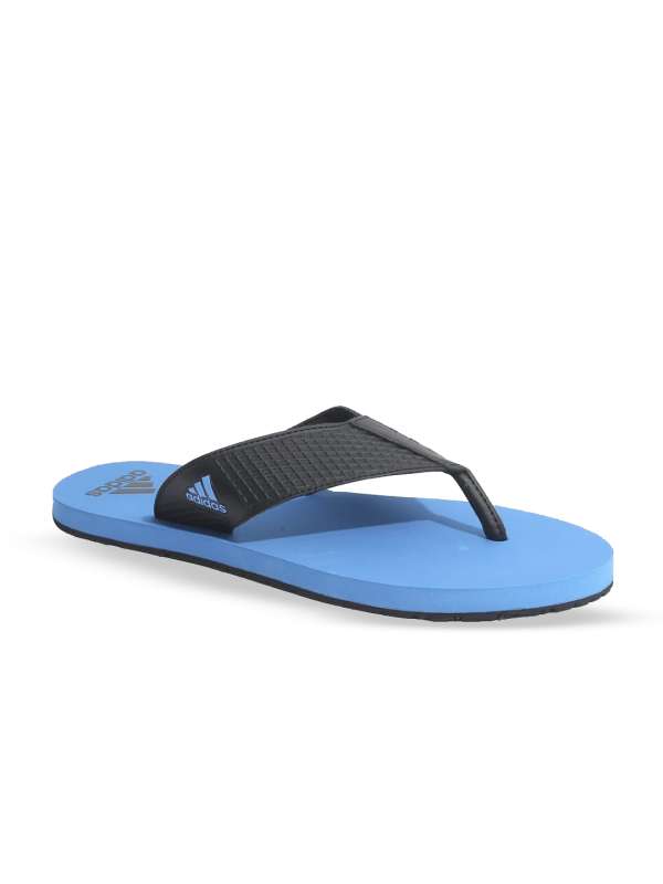 Adidas blue thong flip flop top