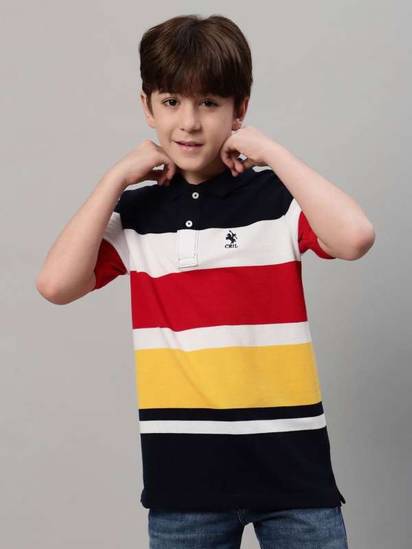 Boys striped tee online