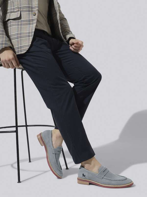 Grey dress loafers hotsell