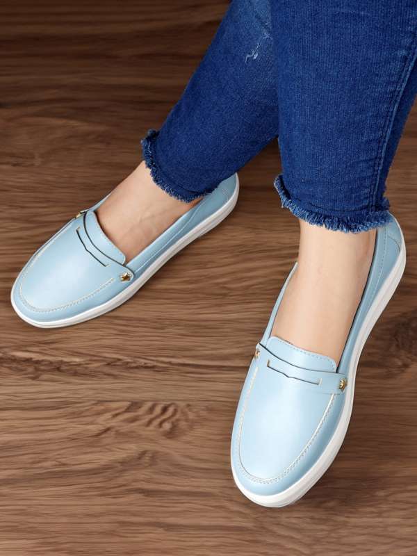 Blue loafers for ladies discount