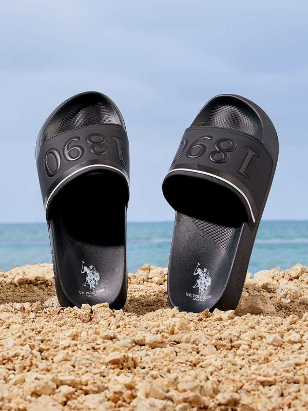 Us polo assn norwalk tan slippers cheap