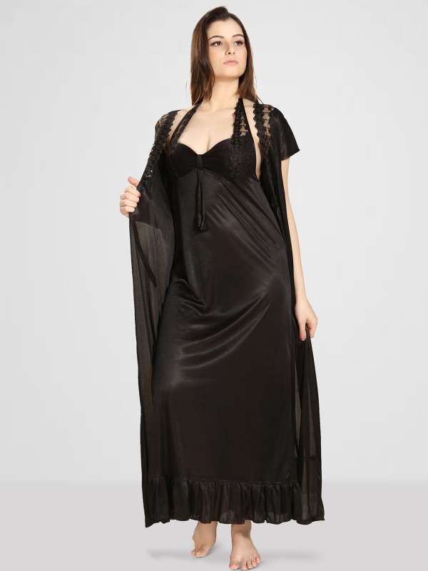Satin night gown online cheap
