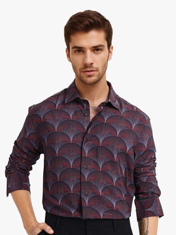 Maroon Party Shirts Buy Maroon Party Shirts online in India