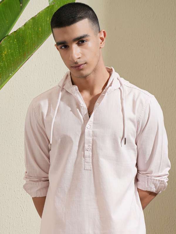 Buy Trendy Linen Hooded Shirts Available Online at Myntra