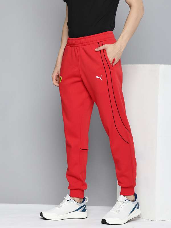 Puma red track pants hotsell
