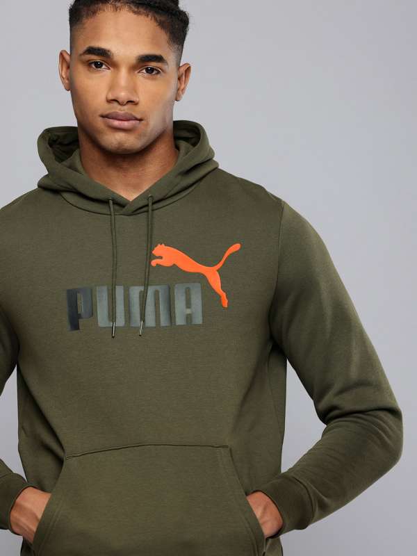 Puma Olive Hooded Sweatshirts Buy Puma Olive Hooded Sweatshirts online in India