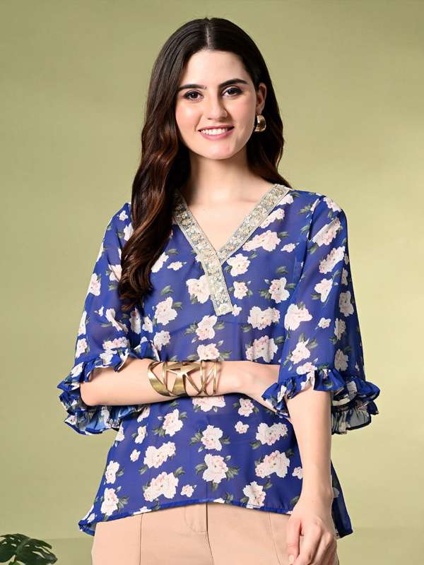Collar neck tops online