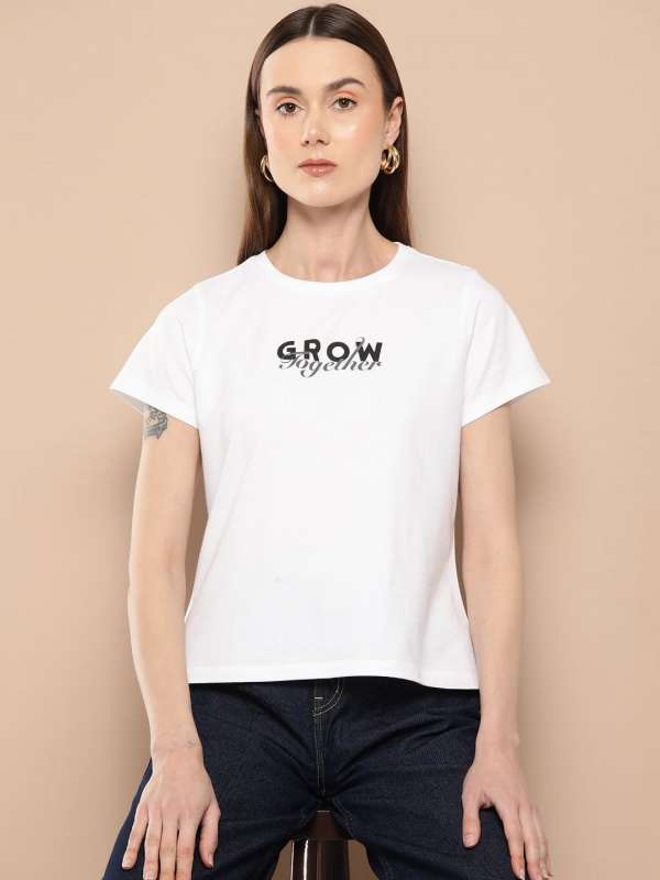 White Round Neck Tshirt T Shirts Polo Tshirts Buy White Round Neck Tshirt T Shirts Polo Tshirts online in India