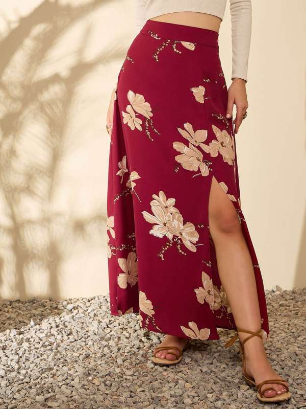 Maroon Skirts Buy Maroon Skirts online in India