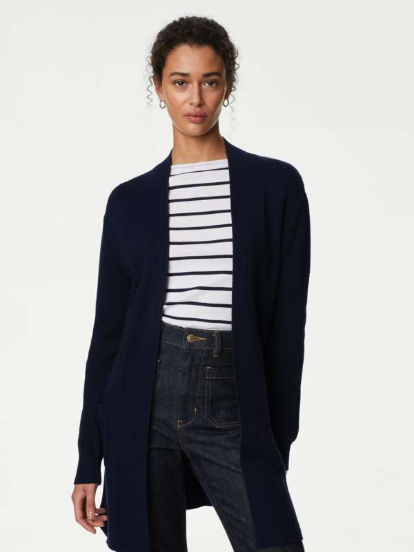 Marks and spencer navy blue cardigan on sale
