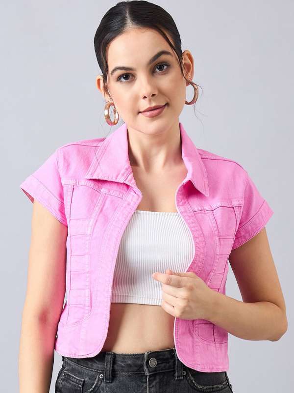 Denim shrug jacket shop
