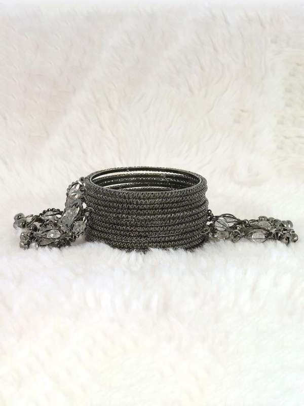 Black Metal Bangles Buy Black Metal Bangles online in India