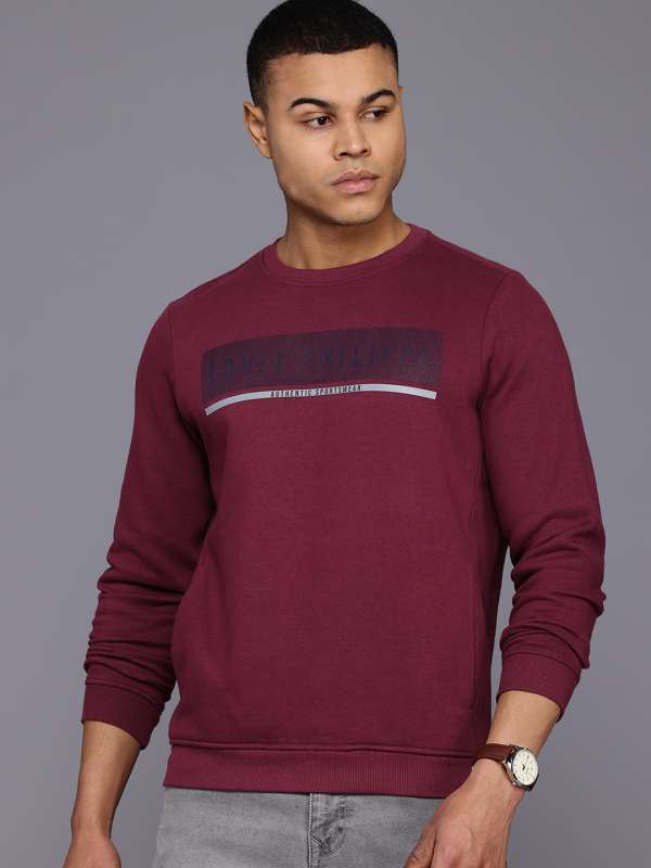 Maroon sweatshirt mens top