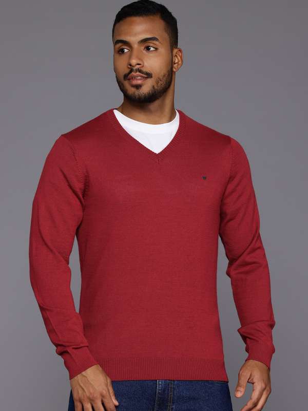 Maroon V Neck Sweaters Buy Maroon V Neck Sweaters online in India