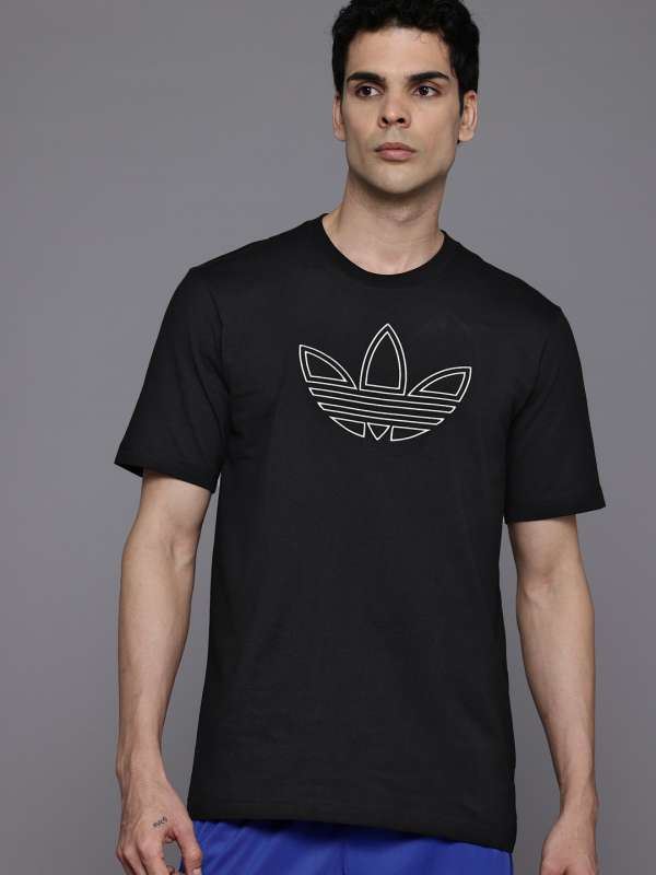 Adidas Black Self Design Round Neck Tshirts Buy Adidas Black Self Design Round Neck Tshirts online in India