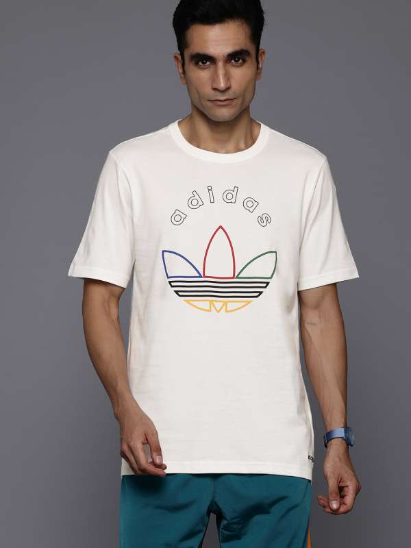 Adidas Originals Men Blue White Printed Round Neck Tshirts Buy Adidas Originals Men Blue White Printed Round Neck Tshirts online in India