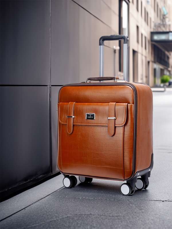 Leather trolley bag prices best sale