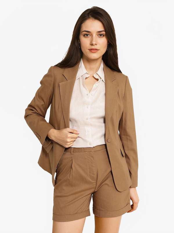 Khaki casual blazer online