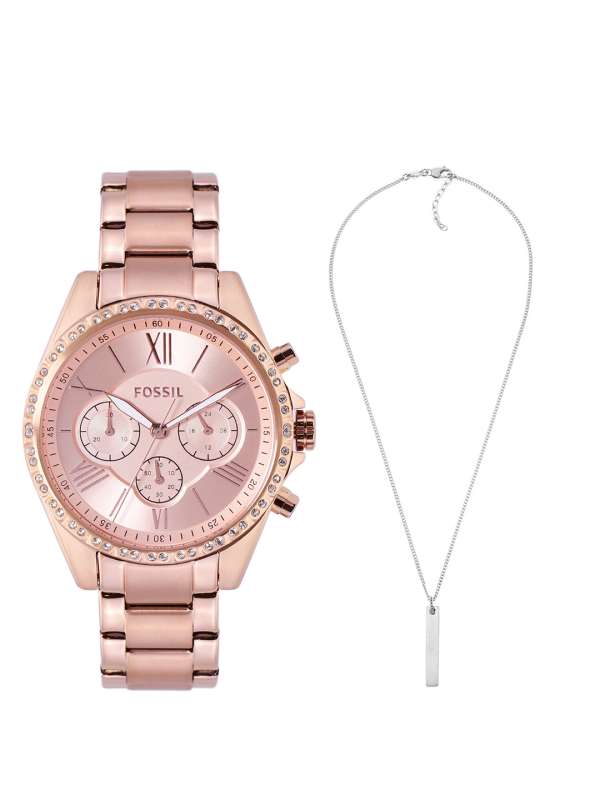 Fossil Maroon Gold Chronograph Watch Buy Fossil Maroon Gold Chronograph Watch online in India