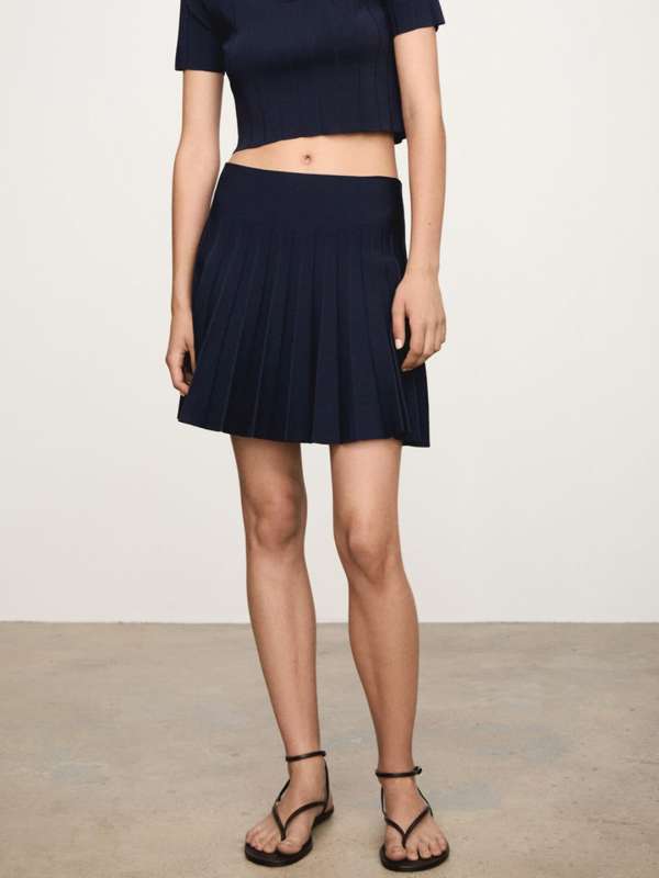 Navy Blue Solid Flared Skirt 6576368.htm Buy Navy Blue Solid Flared Skirt 6576368.htm online in India
