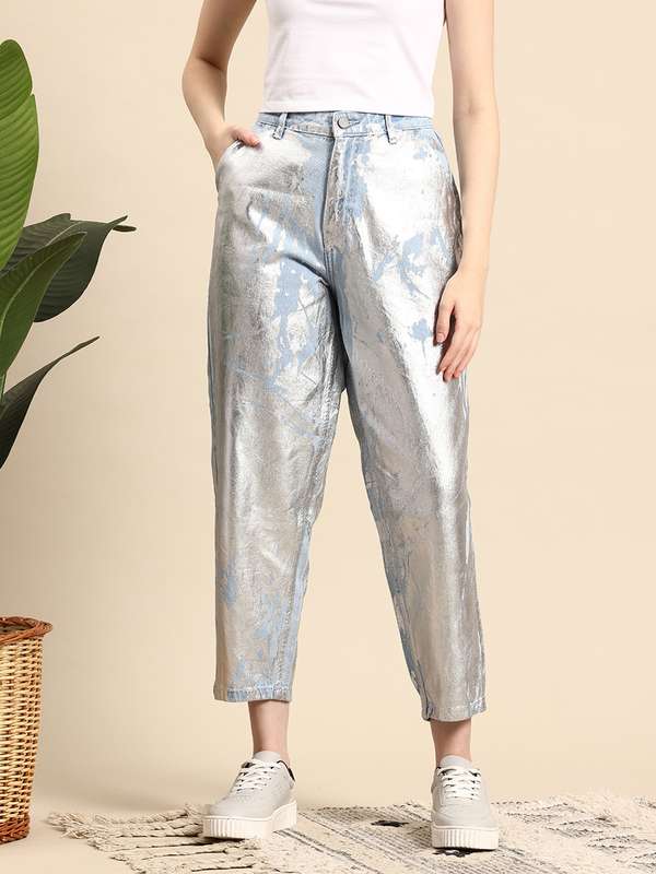 VIH20A loose fit oil coating denim