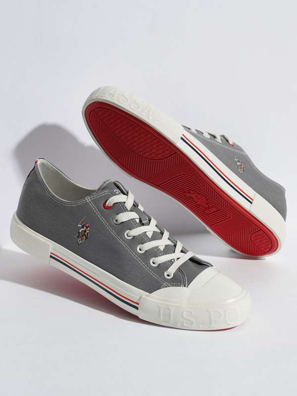 Gray canvas shoes shop