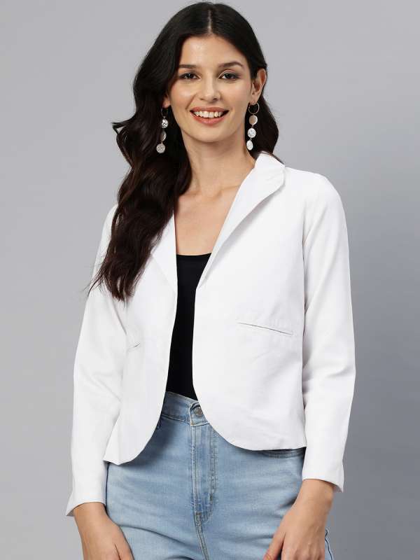 White Blazer Buy White Colour Blazers Online in India Myntra