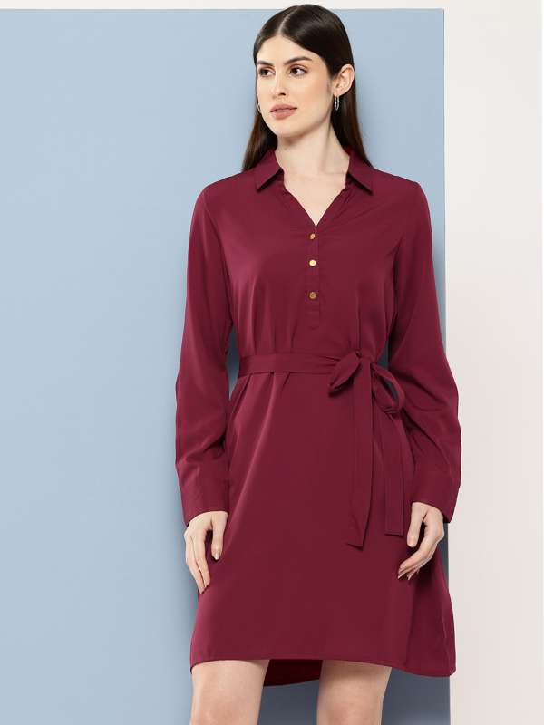 Maroon Shirts Dresses Buy Maroon Shirts Dresses online in India