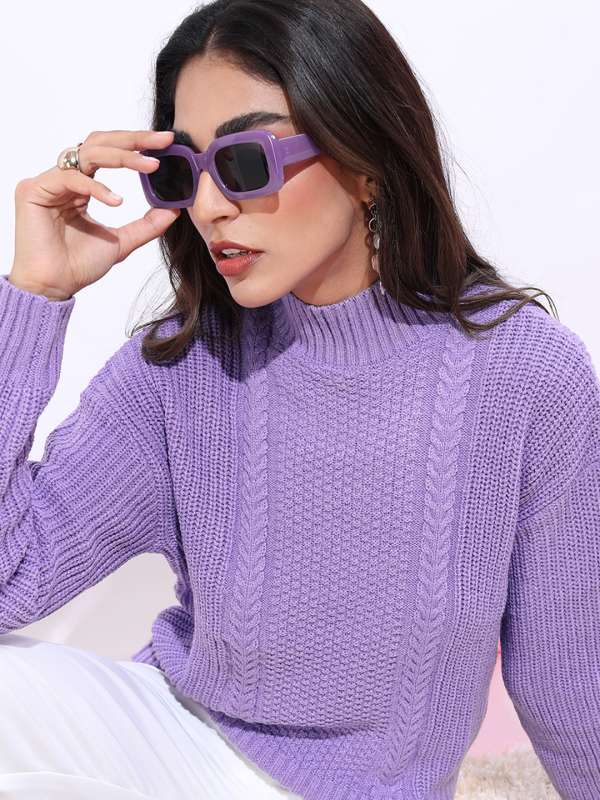 Women Purple Sweaters Buy Women Purple Sweaters online in India