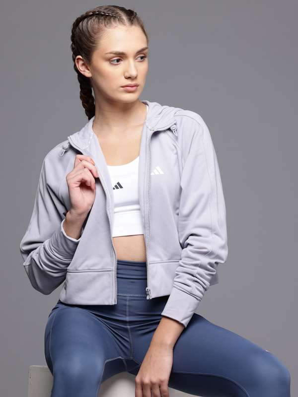 Adidas Workout Fz Grey Training Hooded Sweatshirts 300146871 Thml Buy Adidas Workout Fz Grey Training Hooded Sweatshirts 300146871 Thml online in India