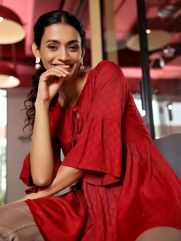 Libas Red Kurtis Buy Libas Red Kurtis online in India