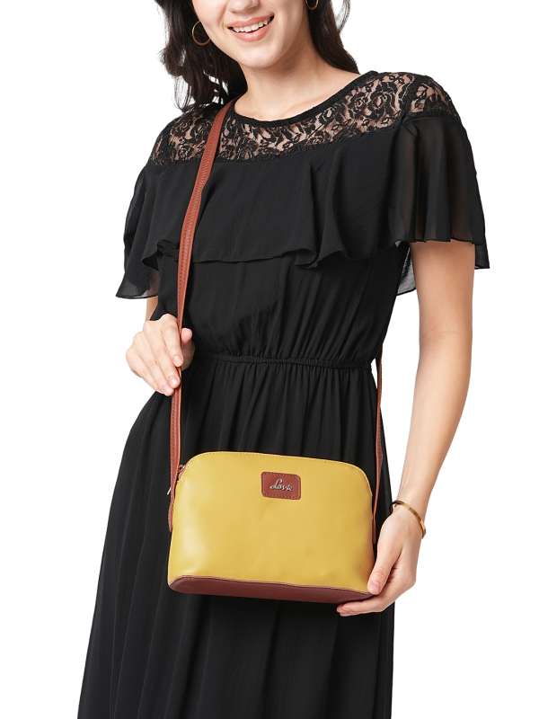 Lavie mustard yellow sling bag sales