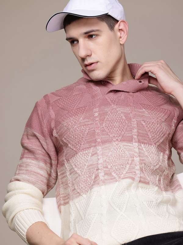 Mens 3 button pullover sweater shop