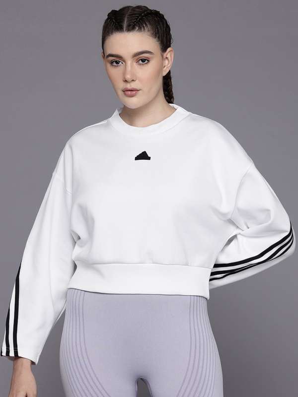 White adidas sweatshirt womens discount