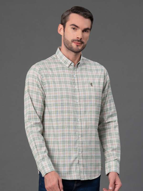 red and green shirt