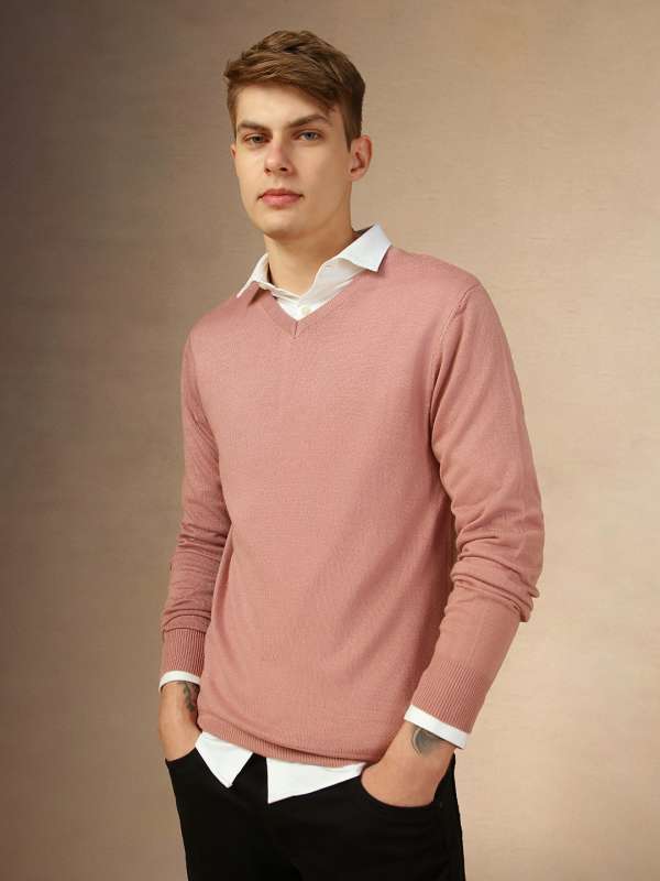 Long sleeve pink sweater cheap