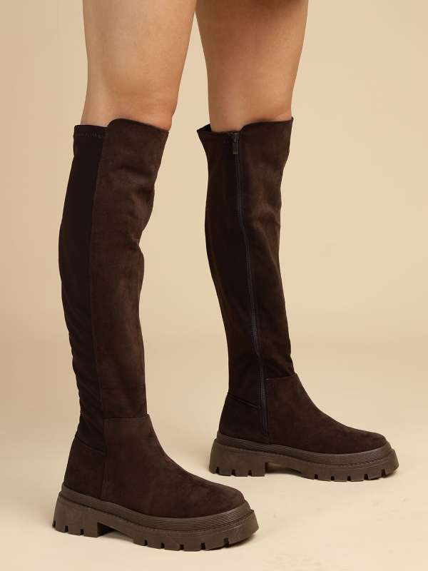 Brown Calf Length Boots 3715017.htm Buy Brown Calf Length Boots 3715017.htm online in India