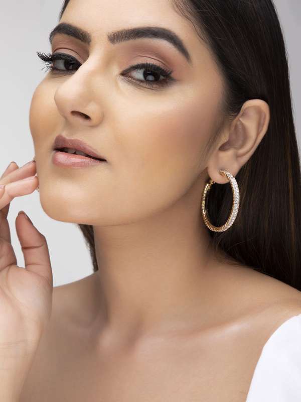 Big round earrings online discount