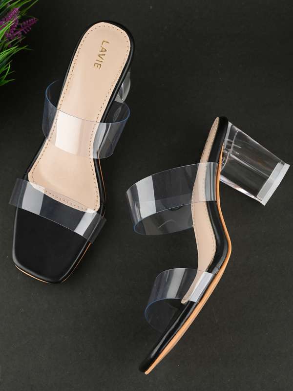 Glass block heel sandals on sale